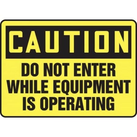 Accuform Hot Surface Sign, 7 in H x 10 in W, Dura-Plastic MEQM600XT